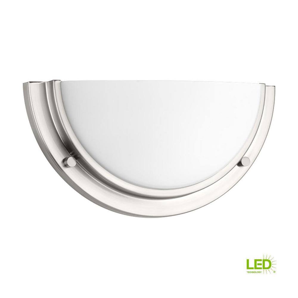 Progress Lighting Apogee Collection 20-Watt Brushed Nickel Integrated LED Sconce P710036-009-30