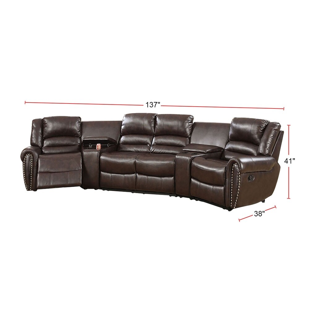 5 Piece Handle Motion Sectional