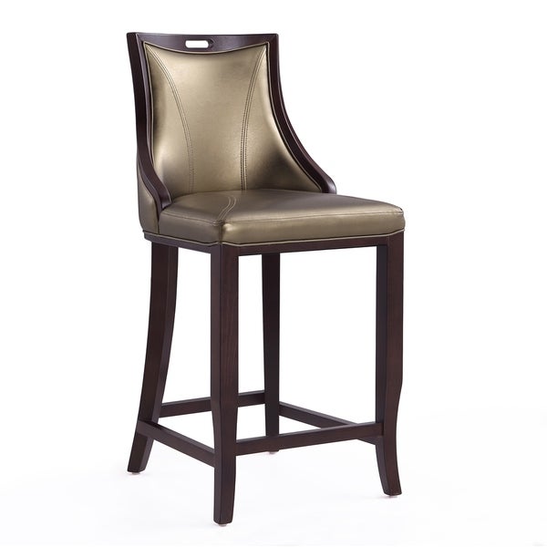 Emperor Upholstered Wood Bar Stool