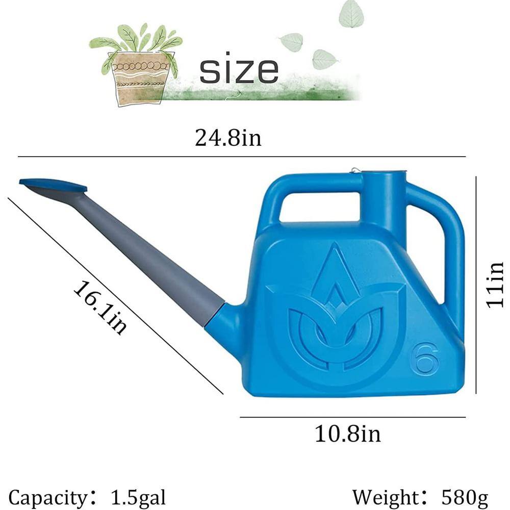 Cubilan Watering Can Outdoor Plant Lightweight Deluxe 1.5 Gal. Plastic 6 l Resin Water Cans B0B154Y7SL