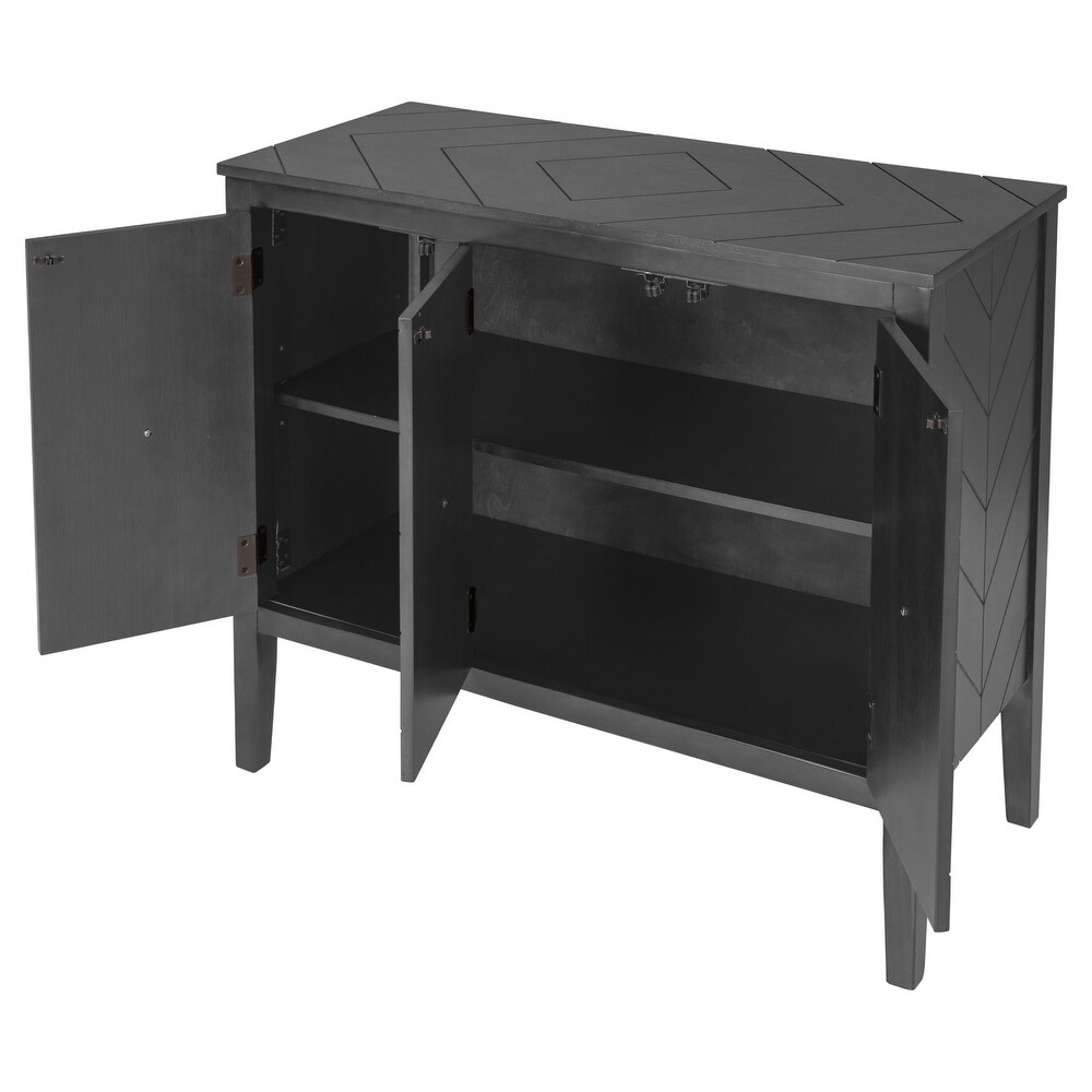 Modern Accent Storage Cabinet Console Table with Adjustable Shelf