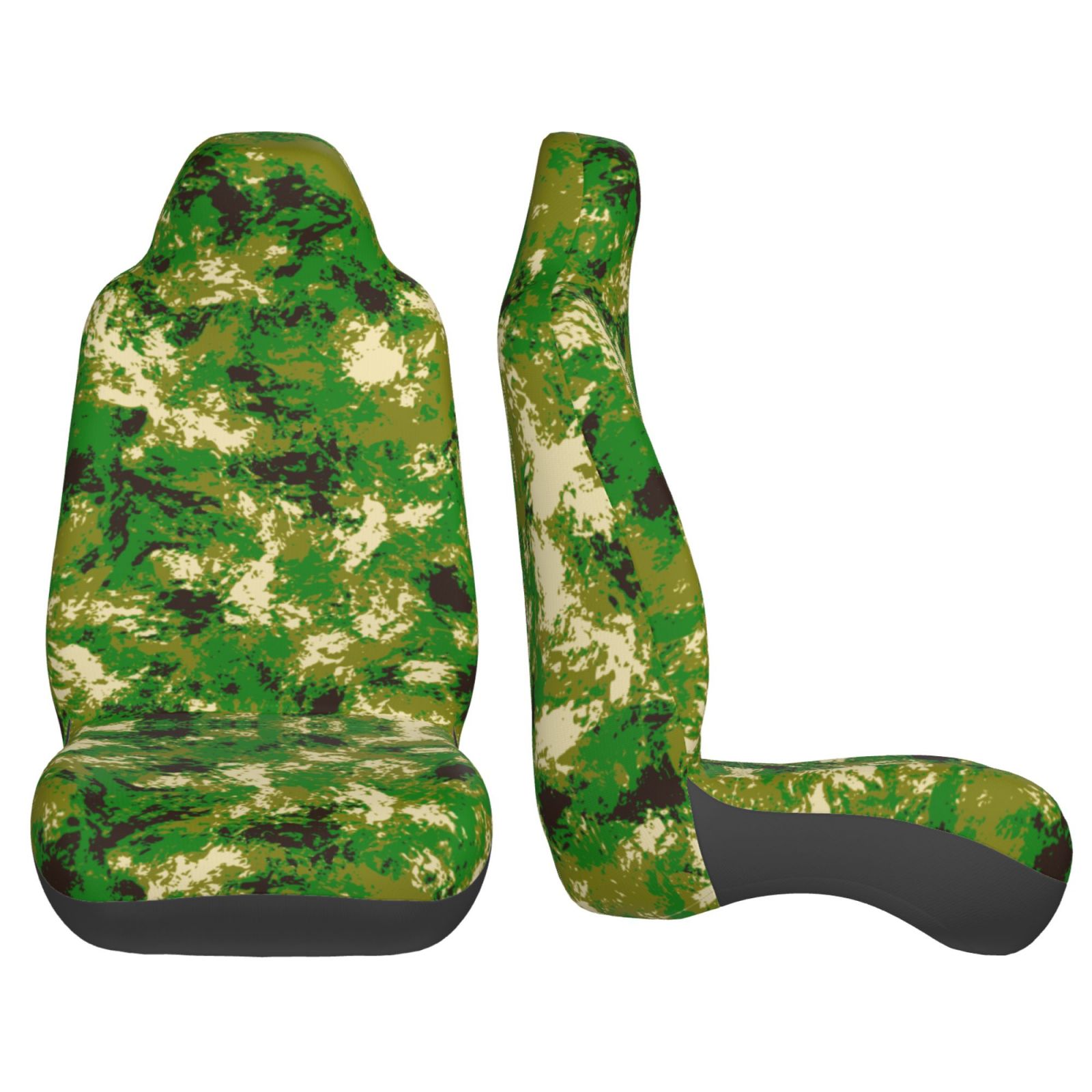 Camouflage Art Design Car Front Seat Covers Protectors ， Abstract Automotive Seat Covers for Cars Trucks Suv