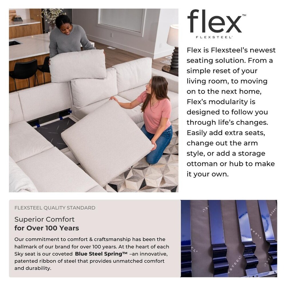 Flex 5 Seat Modular Sectional with Standard Arms by Flexsteel   103\