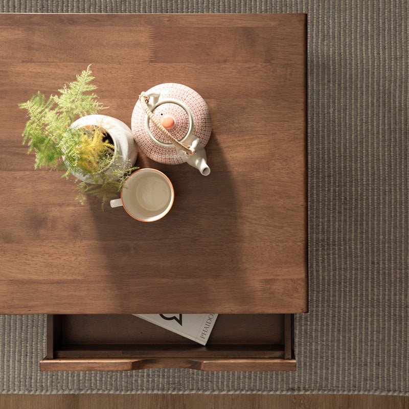 LAMAR Coffee Table with 2 Drawers 106cm - Walnut