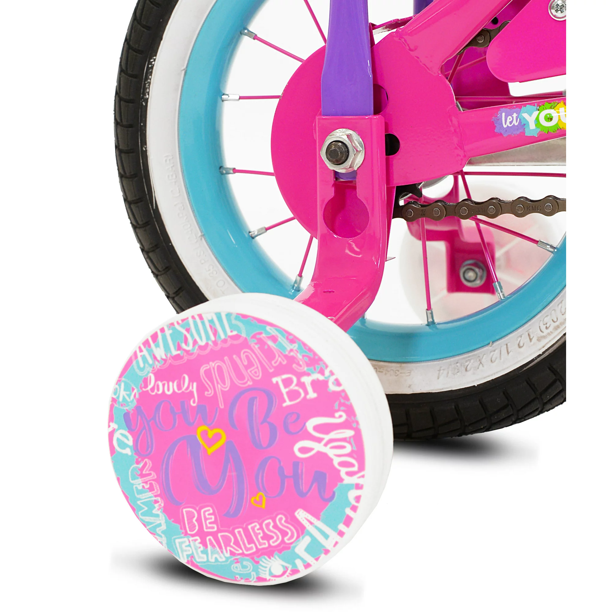 LittleMissMatched 12 In. Let You Be You Unicorn Bike， Pink and Purple