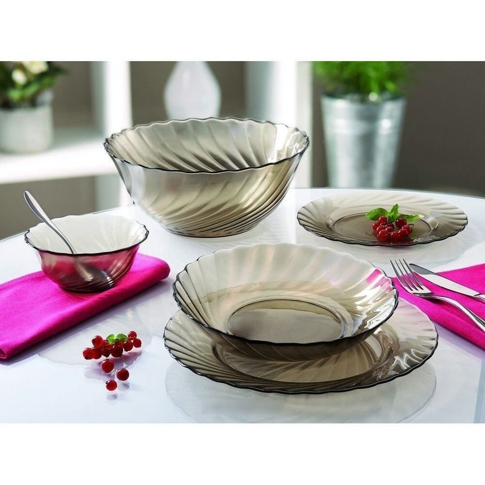 Luminarc Ocean Eclipse 19 Piece. Dinnerware Set for 6