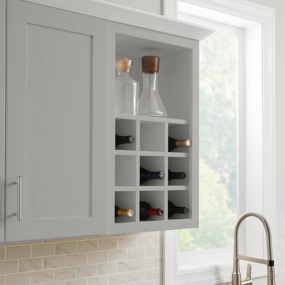 Hampton Bay Avondale Shaker Dove Gray Ready to Assemble Plywood 18 in Wall Flex Cabinet (18 in W x 30 in H x 12 in D) WFC1830-G