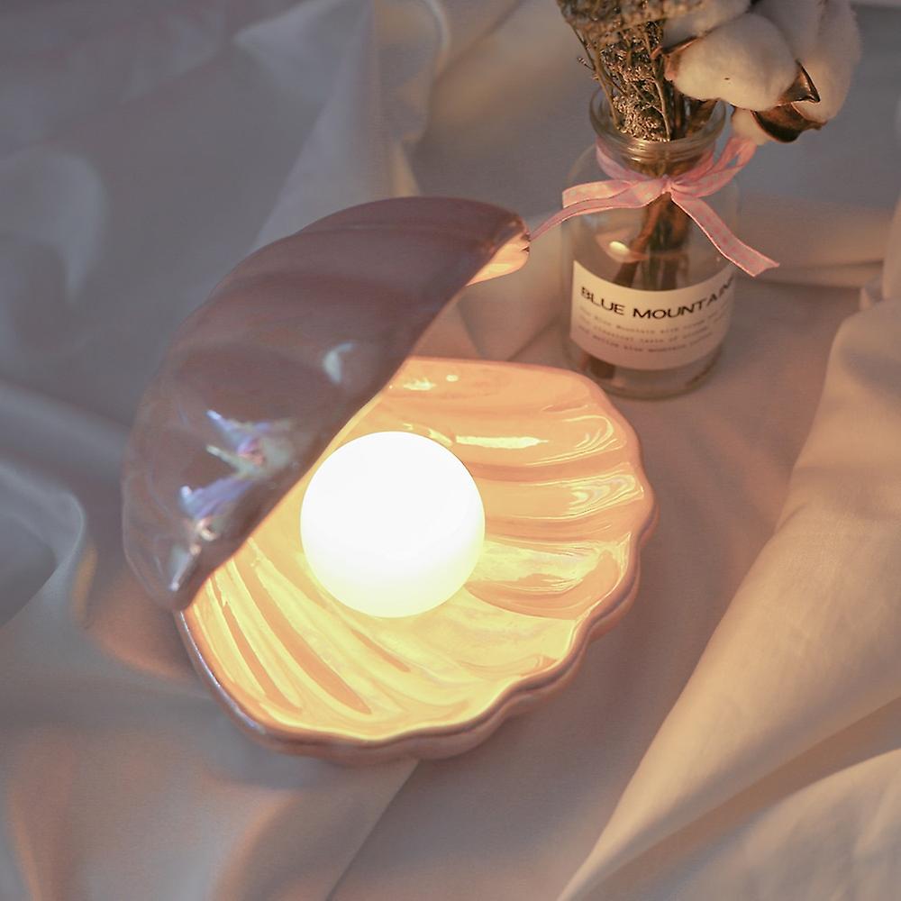 Shell Night Light Bedroom Bedside Pearl Lamp Desktop Ornament