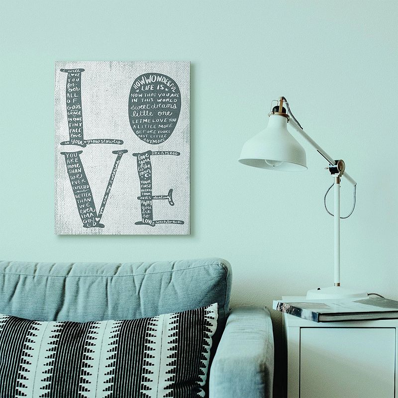 Stupell Home Decor Love Kids Canvas Wall Art