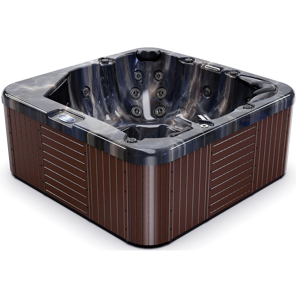 Luxuria Spas Newport 6 Person 57 Jet Acrylic Lounger Hot Tub with Ozonator