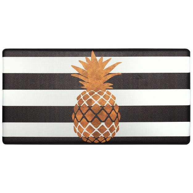 X 39 quot New York Gold Pineapple Kitchen Mat