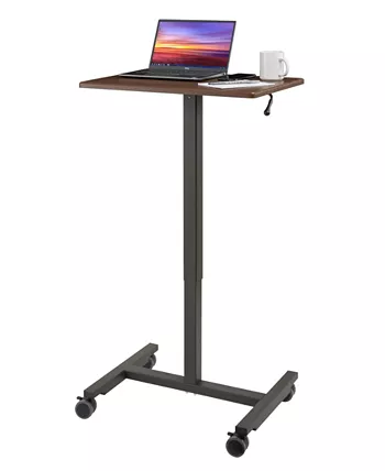 Seville Classics airLIFT Gas-spring Height Adjustable Sit-Stand Mobile Laptop Computer Desk Cart