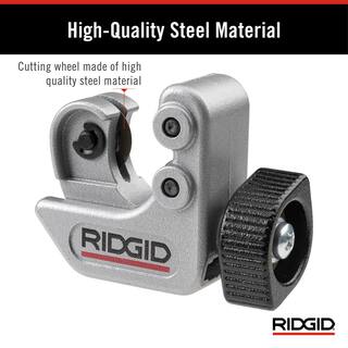 RIDGID 14 in. to 1-18 in. 101 Close Quarters Copper Aluminum Brass and Plastic Tubing Cutter Multi-Use Tubing Tool 40617