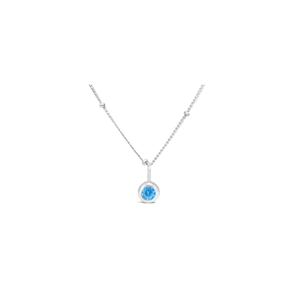 Stia  Zircon CZ Birthstone Necklace (December)