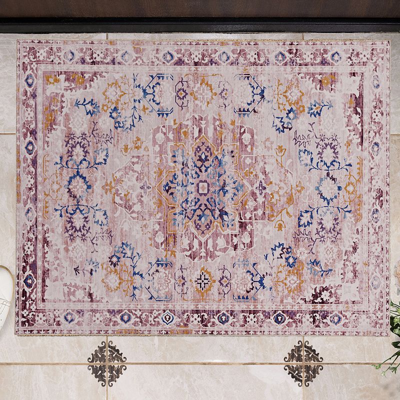 Linon Micah Washable Rug