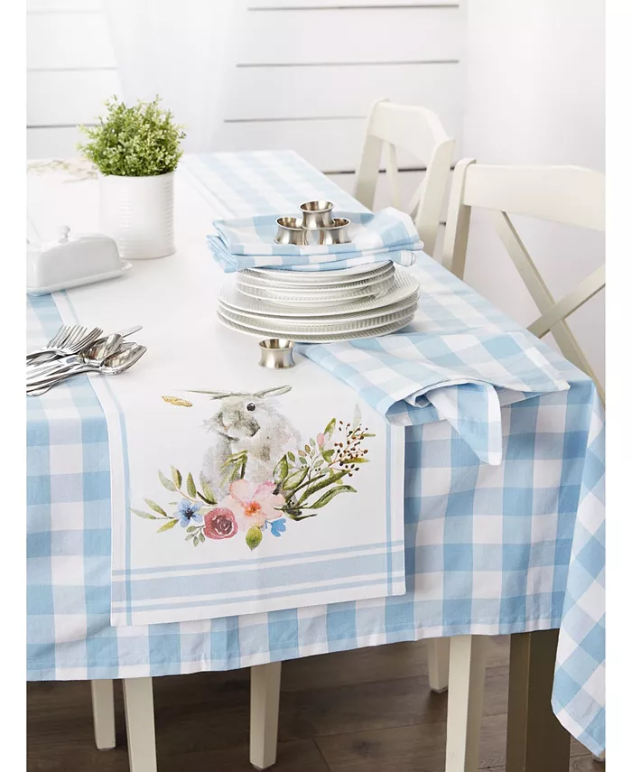 Design Imports Garden Bunny Printed Table Runner 14 x 72