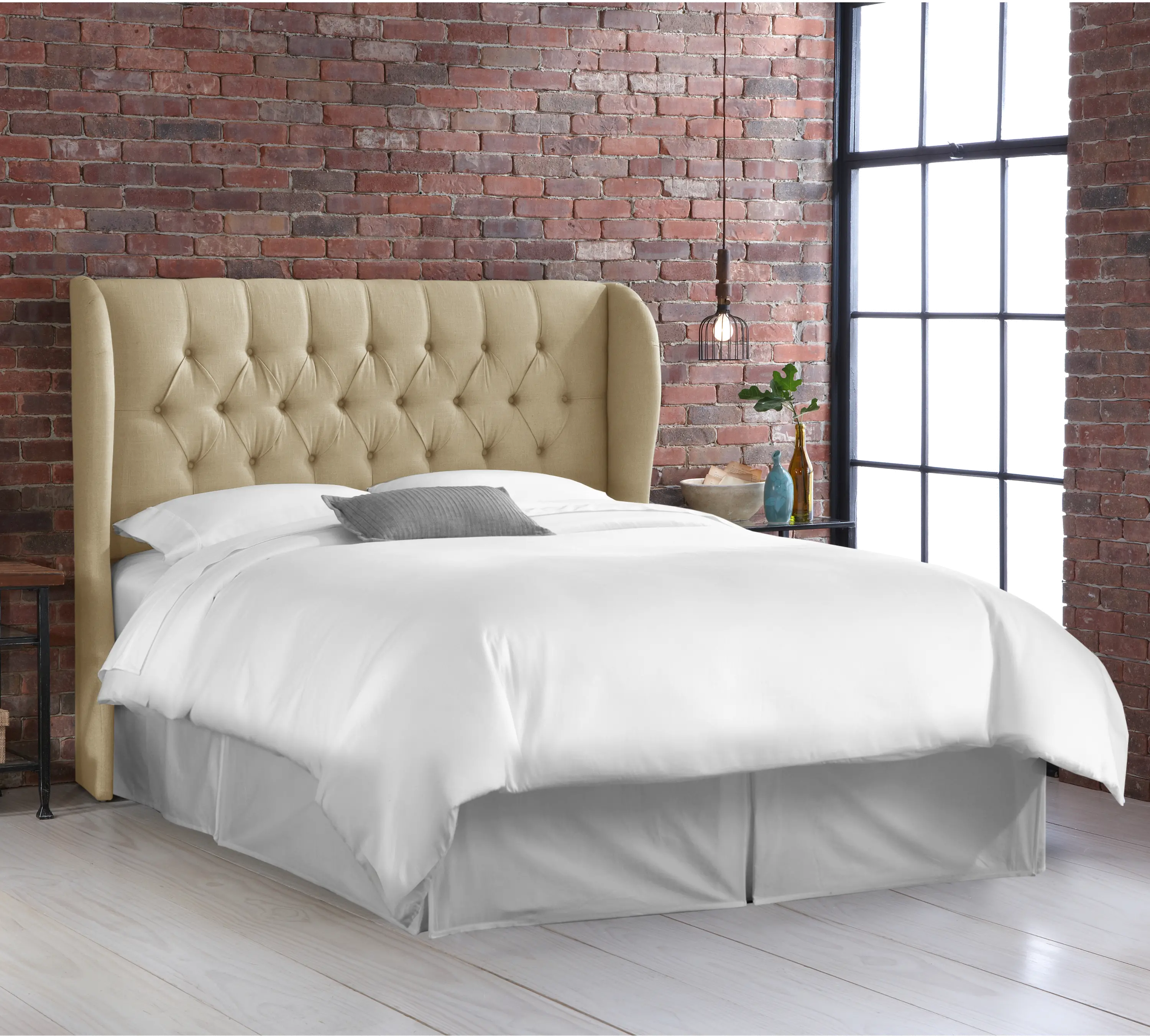 Jaclyn Tan Sloped Wingback Twin Headboard - Skyline Furniture