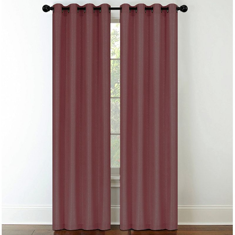 Kate Aurora 2 Piece Terry Slub Light Filtering Luxury Grommet Top Window Curtain Panels