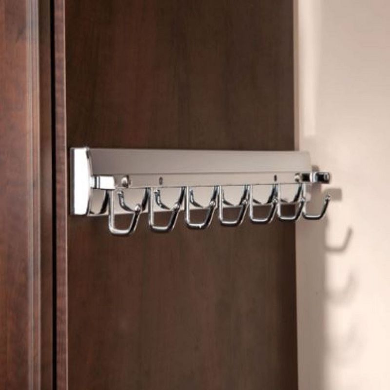 Rev-A-Shelf Sidelines 14 Pop Out Deluxe Belt and Tie Rack Crome， BRCPOSL-14-CR-1