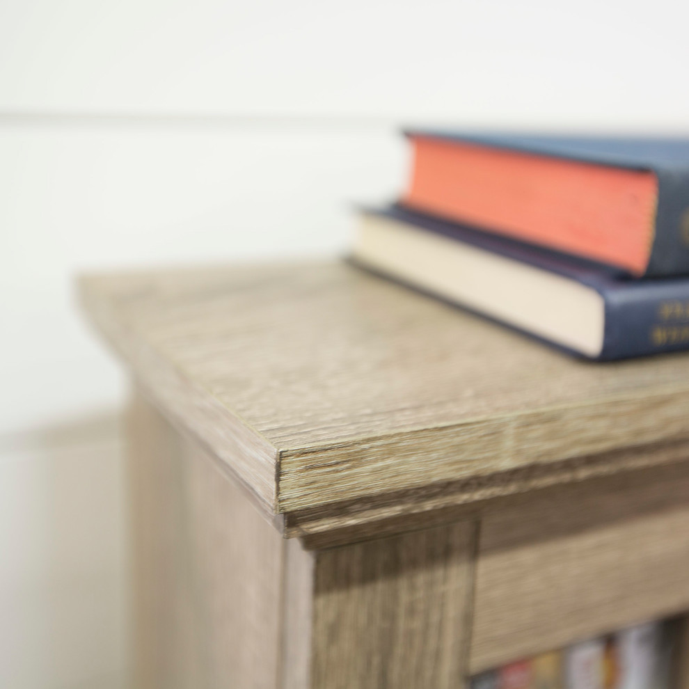 41 quotWood Media Tower Cabinet  Brown   Farmhouse   Media Cabinets   by VirVentures  Houzz