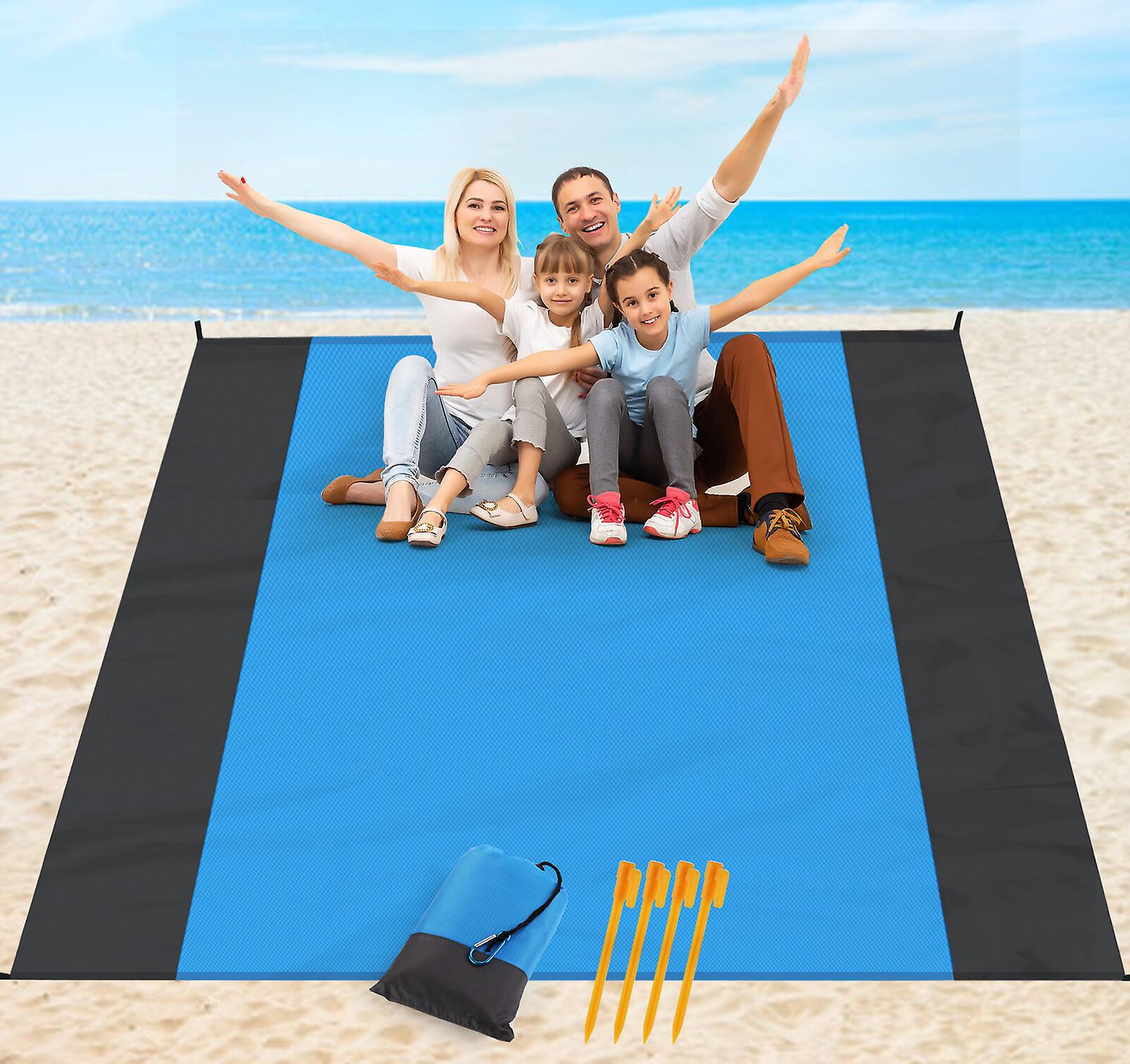 210x200cm Picnic Blanket Outdoor Pocket Blanket Waterproof Beach Mat Camping