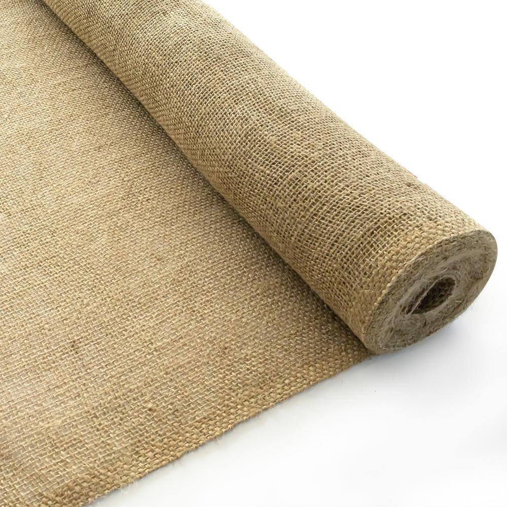 Agfabric 60 in. x 240 ft. Gardening Burlap Roll - Natural Burlap Fabric for Weed Barrier Tree Wrap Burlap Rustic Party Decor NJTR6080N1R