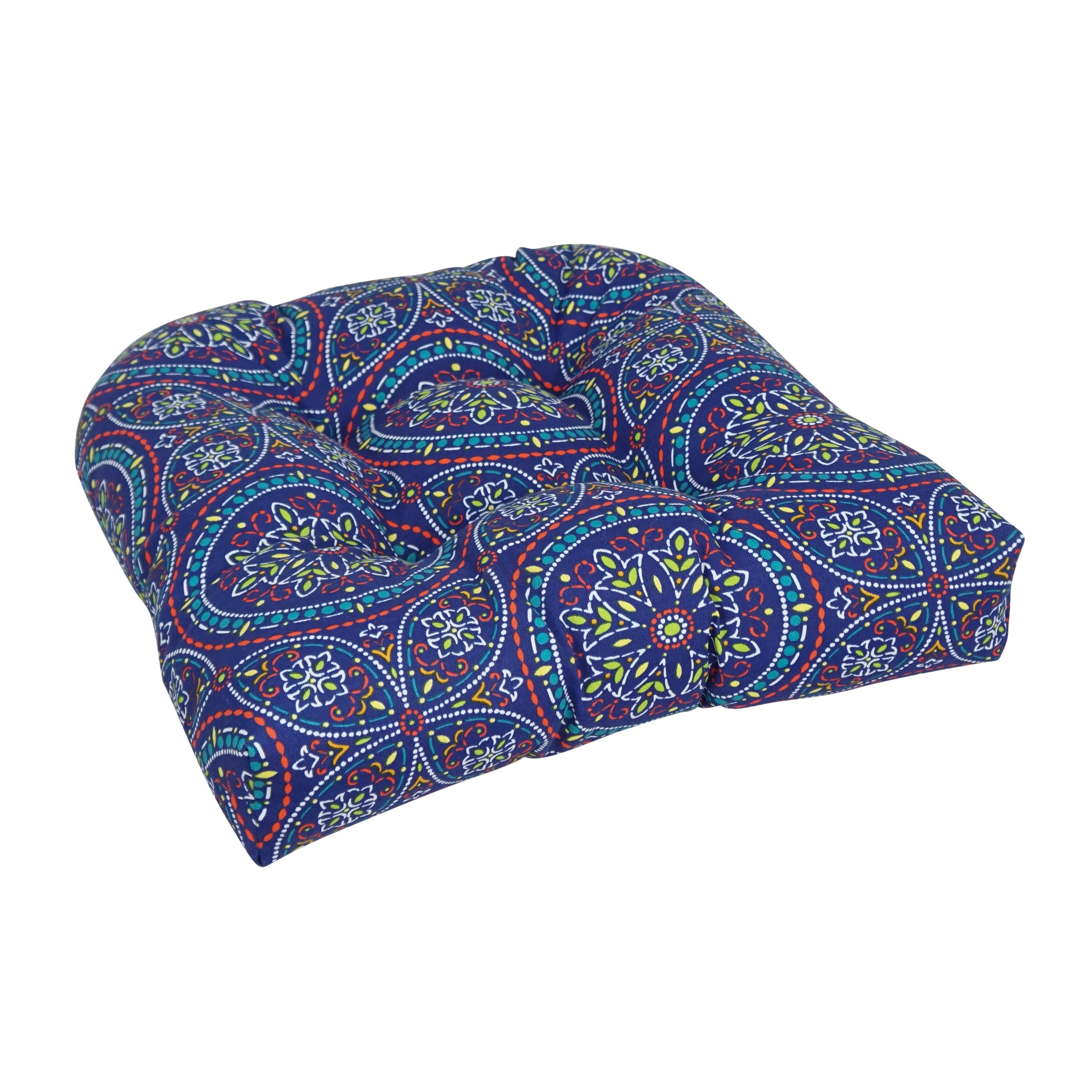 19-inch U-Shaped Spun Polyester Outdoor Tufted Dining Chair Cushion