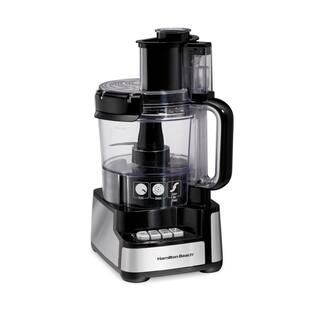 Hamilton Beach Stack and Snap 12-Cup 3-Speed Stainless Steel and Black Food Processor 70728