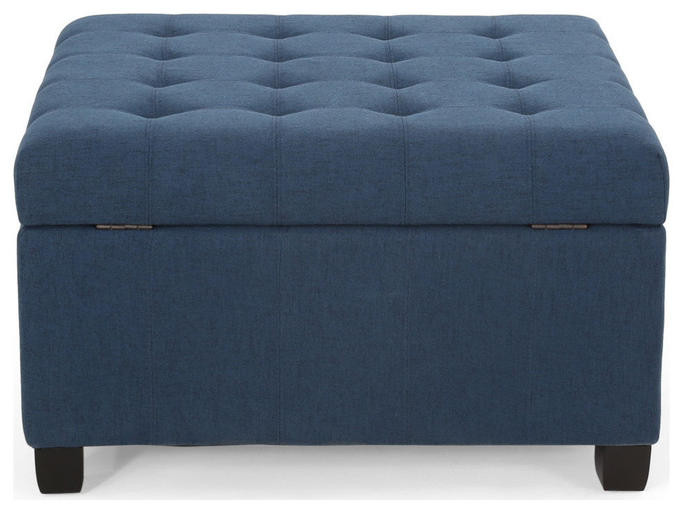 Lastoro Contemporary Tufted Storage Ottoman   Transitional   Footstools And Ottomans   by GDFStudio  Houzz