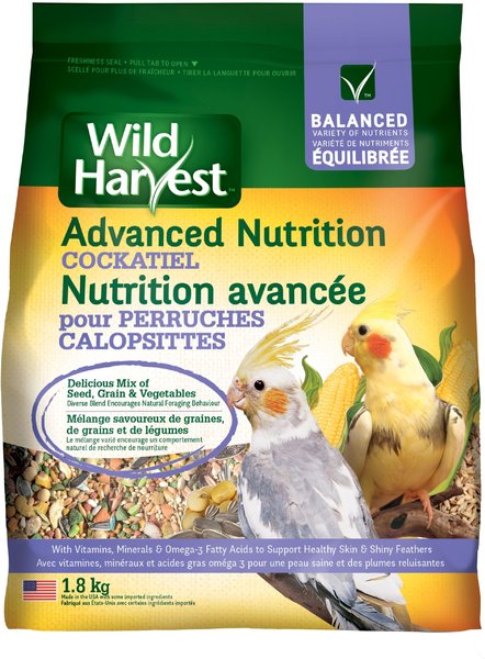 Wild Harvest Advanced Nutrition Cockatiel Food， 4-lb bag