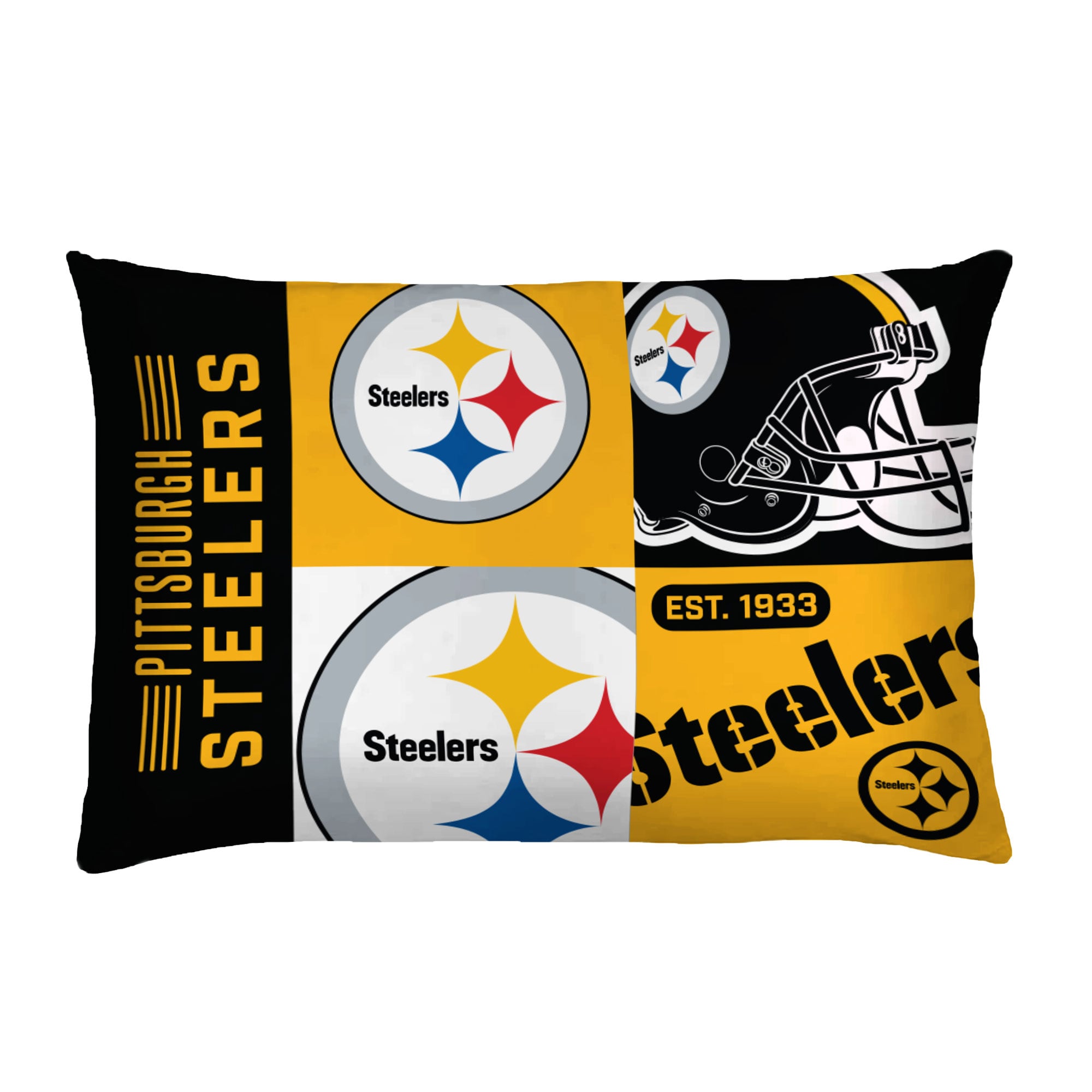 Pittsburgh Steelers Block Logo Three Piece Full/Queen Bed Set