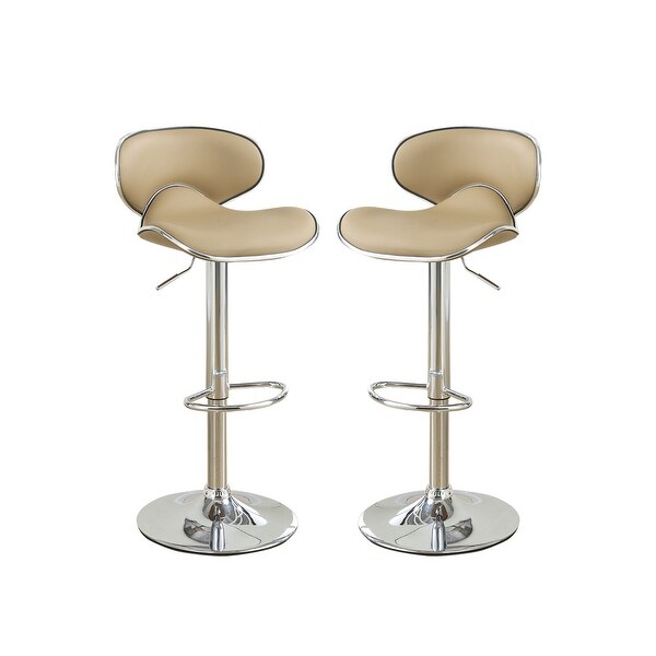 Set of 2 Faux Leather Bar Stools