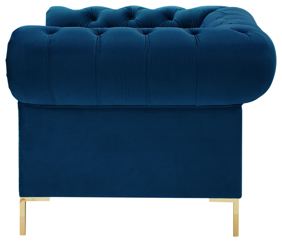 Inspired Home Ariadna Club Chair Button Tufted  Velvet   Contemporary   Armchairs And Accent Chairs   by Inspired Home  Houzz