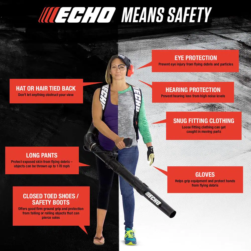 ECHO PB-255LN 191 MPH 354 CFM 25.4 cc Gas 2-Stroke Cycle Low Noise Handheld Leaf Blower