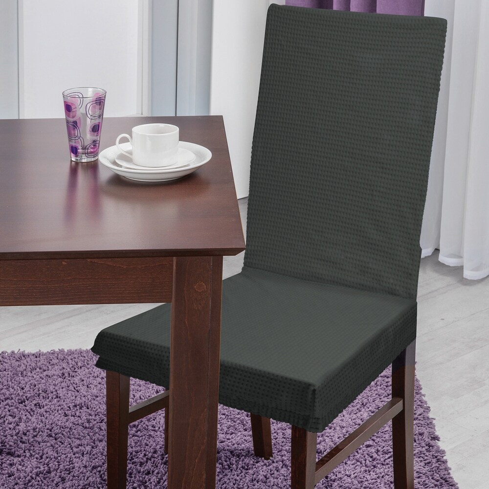 Home Details Pixel Stretch Dining Chair Slip Cover   96.5\