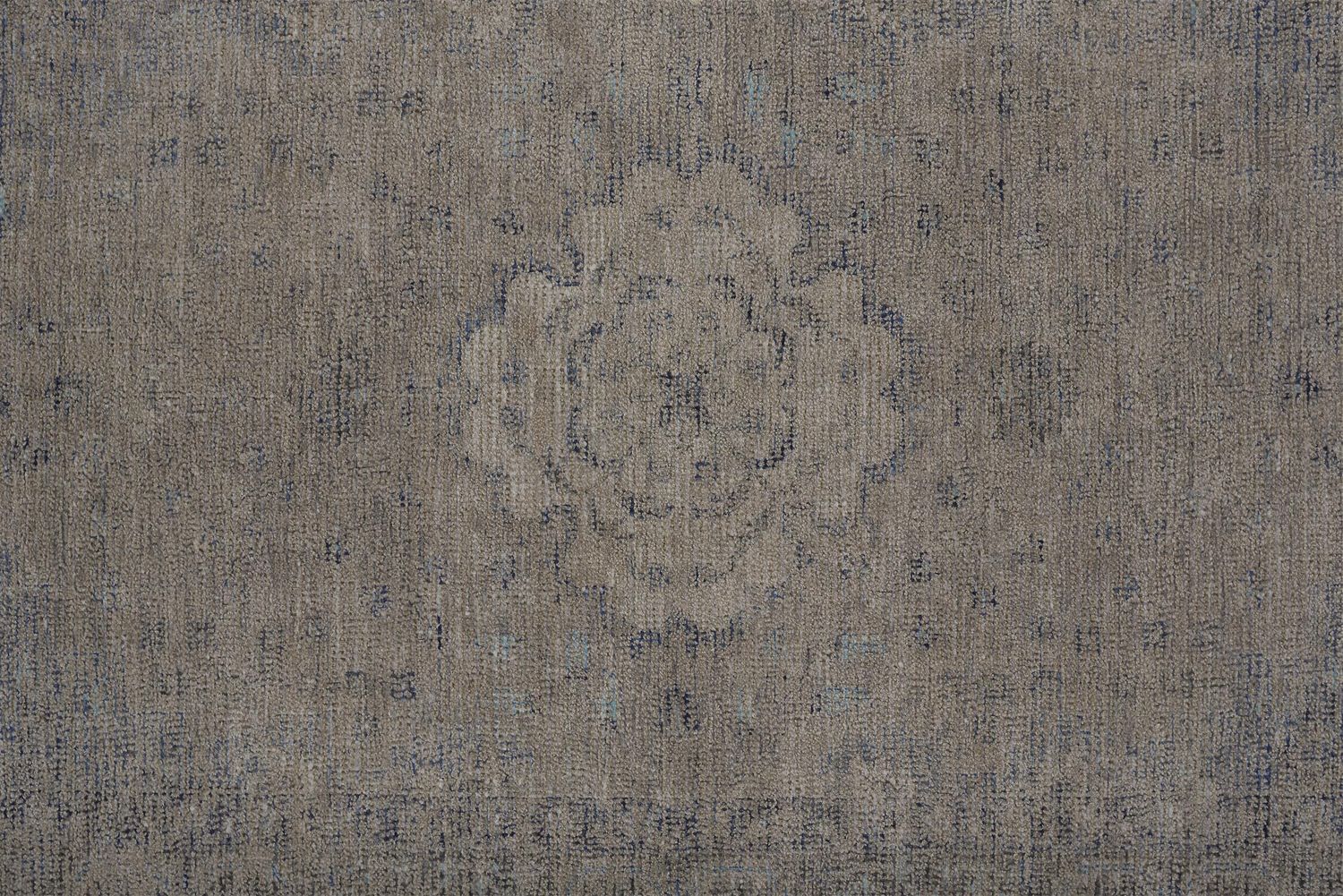 Ramey Hand Woven Gray and Blue Rug by BD Fine