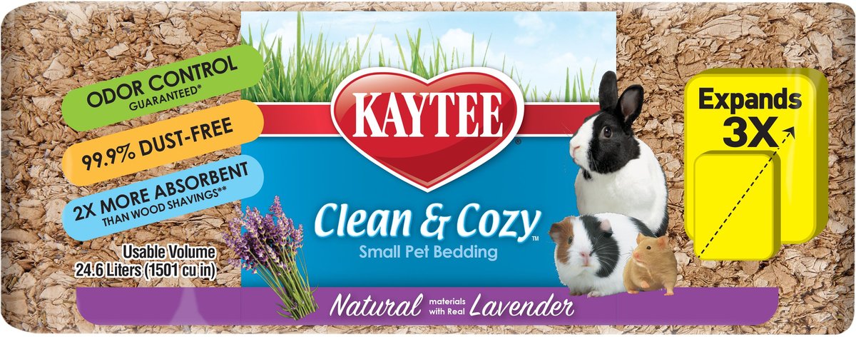 Kaytee Clean and Cozy Lavender Natural Small Pet Bedding， 24.6-litters