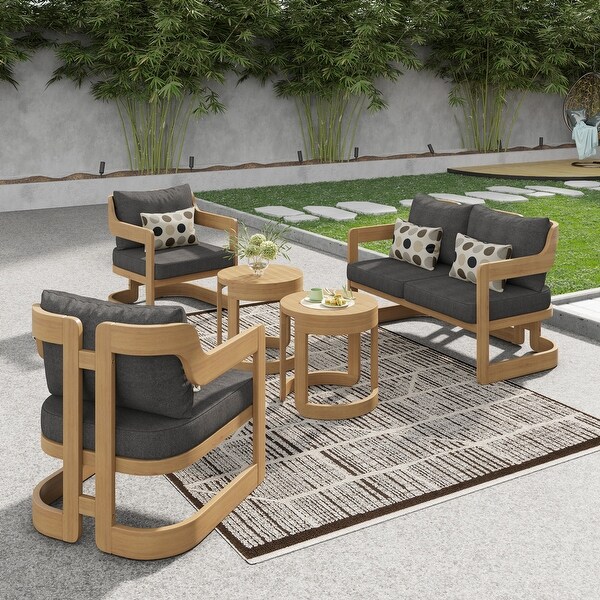 Corvus Rosario 5piece Sunbrella Outdoor Patio Furniture Set