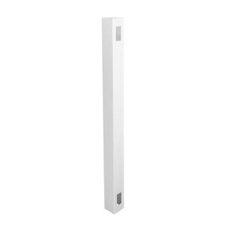 Weatherables 5 in. x 5 in. x 10 ft. White Vinyl Fence End Post LWPT-END-5X120