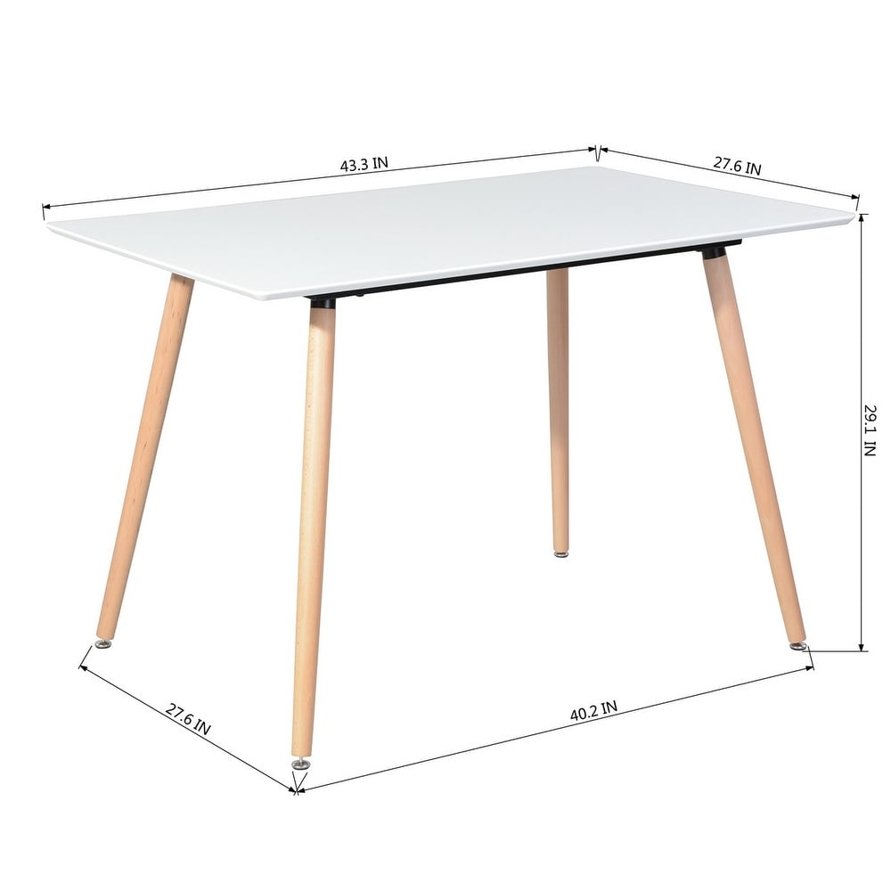 Homylin 43.3” Wooden White Dining Table