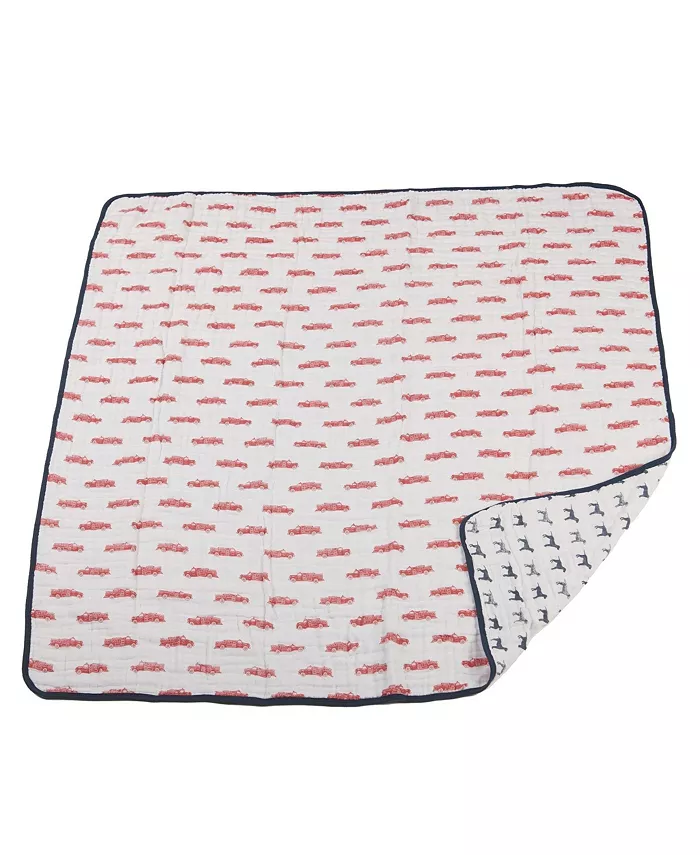 Newcastle Classics Fire Truck and Dalmatian 100% Soft Muslin Blanket 47 x 47