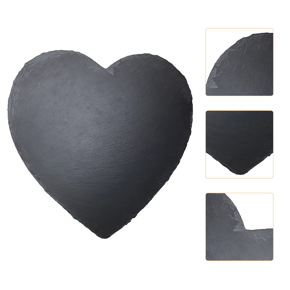 NUOLUX Heart Shape Slate Plate Beautiful Cheese Board Practical Charcuterie Board