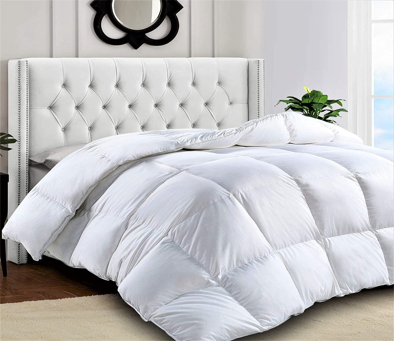 Premium Quality Heavy Quilted Comforter - Duvet Insert - Stand Alone Comforter - with Corner Tabs -Hypoallergenic -Plush Microfiber Fill