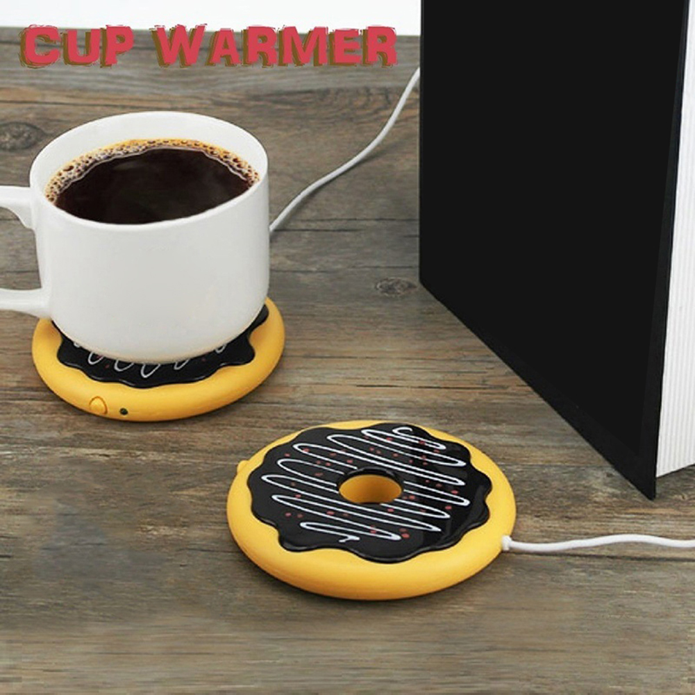 Decor Store Donut Home Office USB Cup Warmer Heater Coffee Milk Tea Beverage Heating Mug Pad