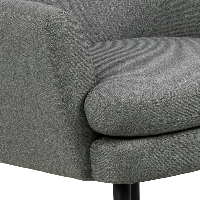 KENDRA Lounge Chair with Footstool - Grey