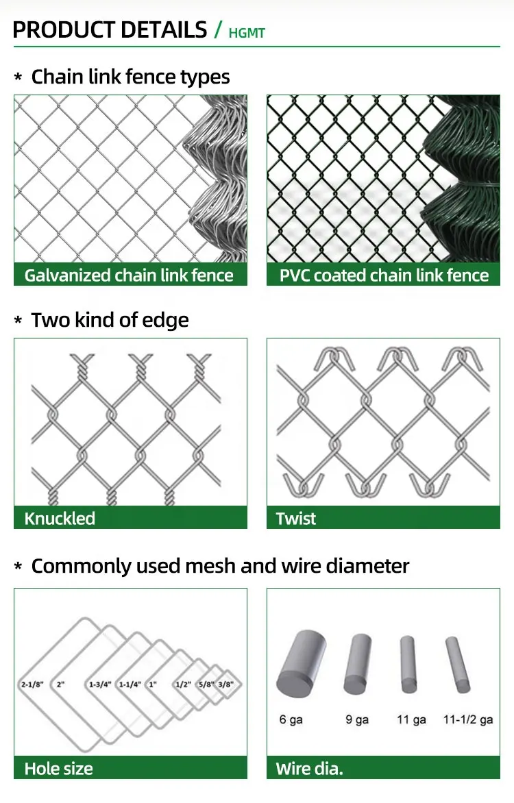 Best Selling Factory Supply Black PVC Coated Galvanized Chain Link Fence/anti rust chainlink fence for Sale