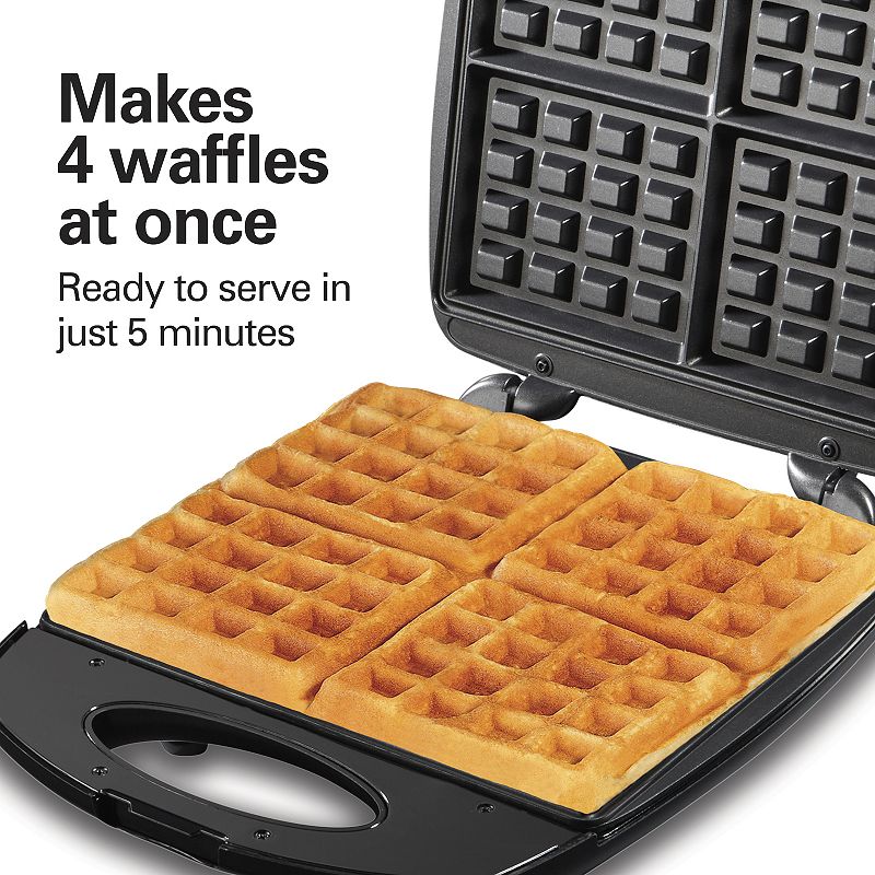 Hamilton Beach 4-Square Belgian Waffle Maker