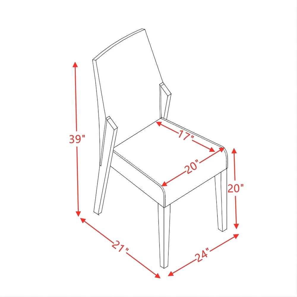 CUSchoice Set of 2 Fabric and Gray Oak Side Chairs (1 Carton)   20\