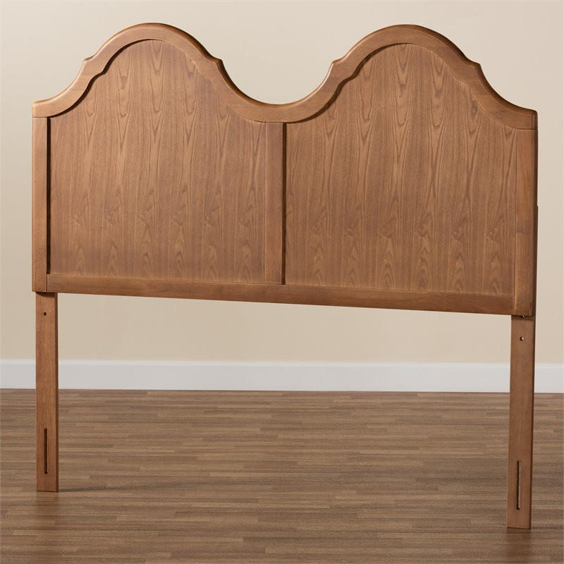 Baxton Studio Tobin Ash Walnut Finished Wood Queen Size Arched Headboard   Traditional   Headboards   by Homesquare  Houzz