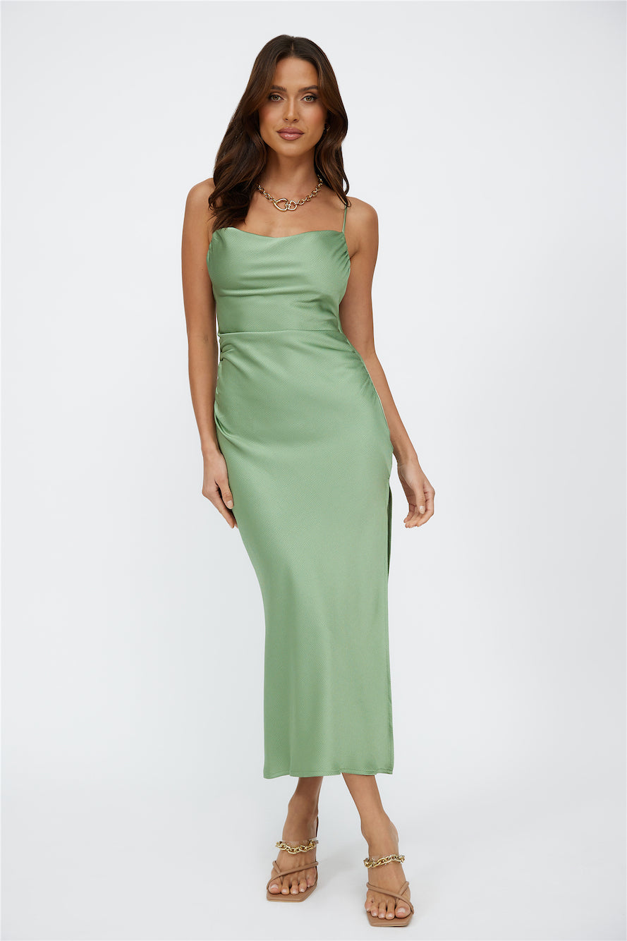 Streets of Paris Maxi Dress Green